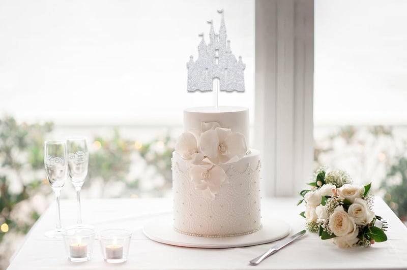 WFKLDF Castle Cake Topper  Castle Theme Birthday Party Decorations  Princess Castle Birthday Party Decor  Princess Baby Shower Birthday Party Decor Supplies - Image 3